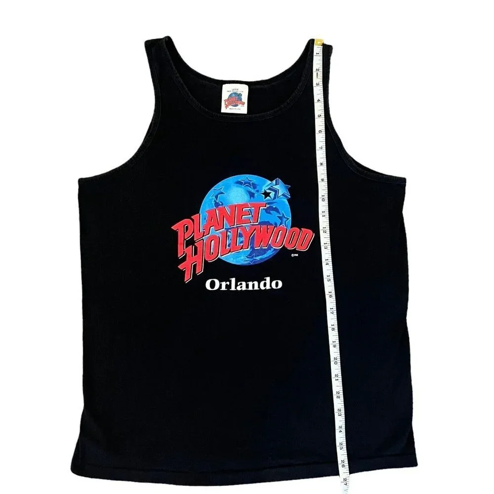 VTG 90s Planet Hollywood Tank Top Shirt Large Orlando Florida Disney World - Picture 4 of 5